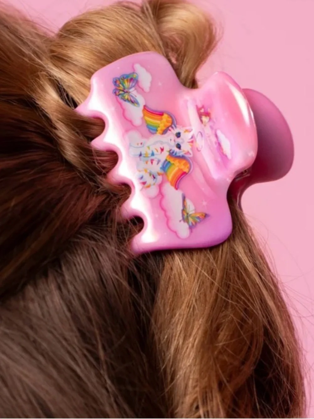 NEW NWT Kitsch Frank Pink Unicorn Cloud cat Hair Clip claw